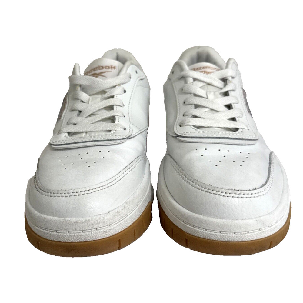 Women's Reebok Classics Chalk Casual Lace-Up Shoes AR30184W White/Rose/Gold - Picture 2 of 9